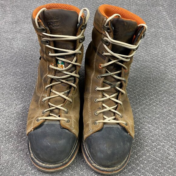 Timberland PRO Men's Alloy Toe Gridworks Waterproof 8" Work Boots Size 11W - Picture 2 of 16